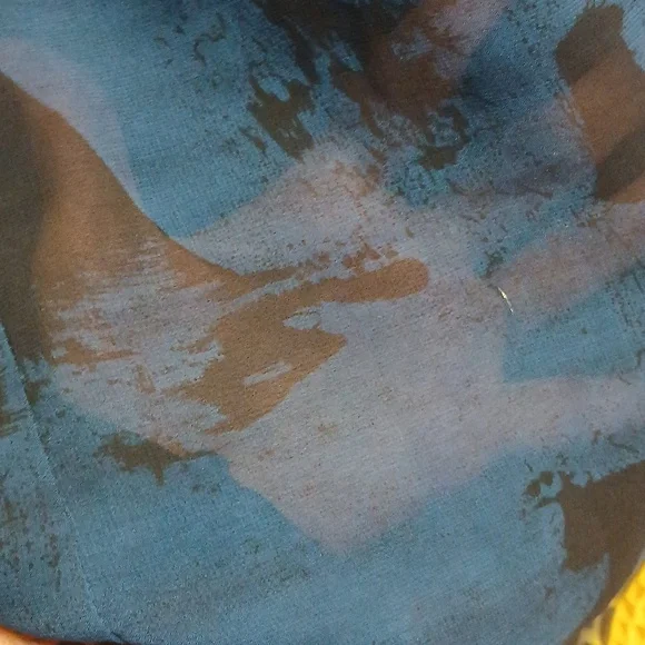 Mlle Gabrielle Boho Batik Maxi Dress Size 16 Teal Floral Geometric Border Print - Picture 6 of 8